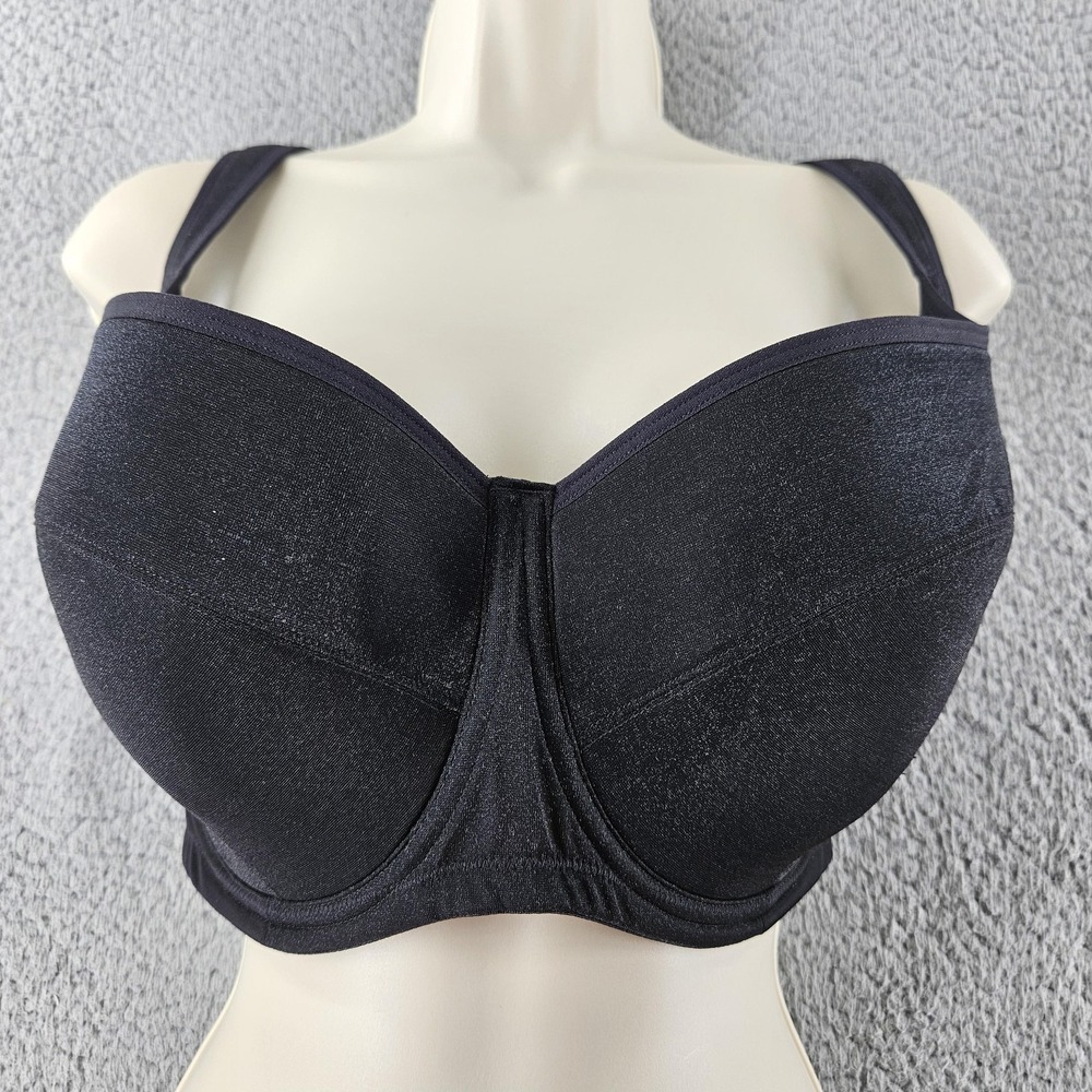 HSIA Bra‎ Womens 44DD Black Underwire Adjustable Strap Back Closure